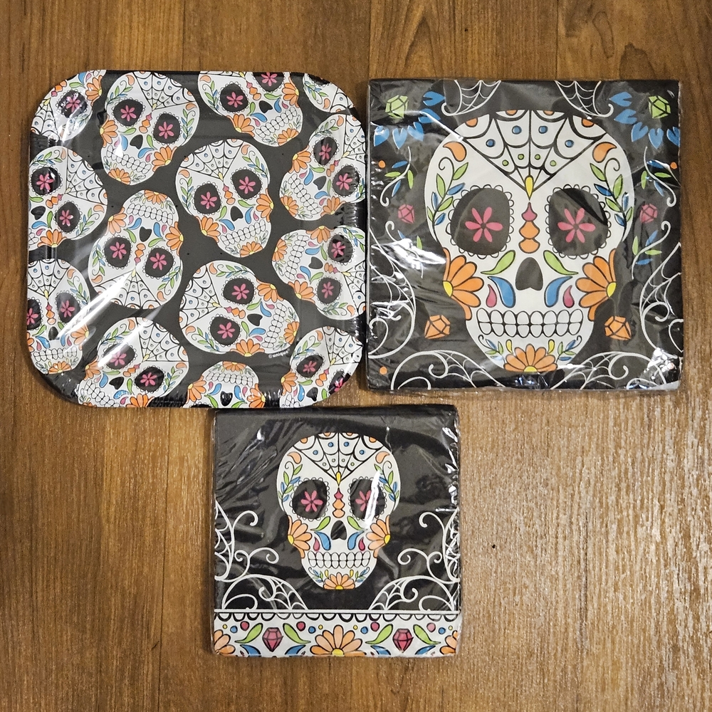 Colorful Sugar Skull Party Set